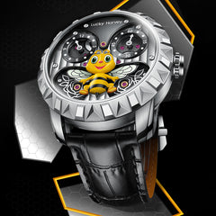 Lucky Harvey Honey Bee automaton Watch – Hourly Wing Movement & Luminous Dial, Combining Elegance and Precision
