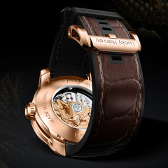 Lucky Harvey Dragon automaton Watch – Hand-Engraved 925 Silver Dragon with 999 Gold Bead Display