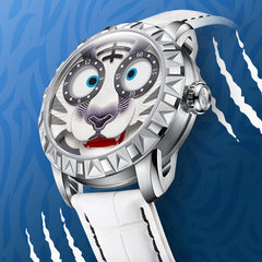 Lucky Harvey White Tiger Limited Edition automaton Watch