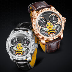 Lucky Harvey Honey Bee automaton Watch – Hourly Wing Movement & Luminous Dial, Combining Elegance and Precision