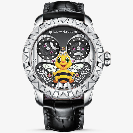 Lucky Harvey Honey Bee automaton Watch – Hourly Wing Movement & Luminous Dial, Combining Elegance and Precision