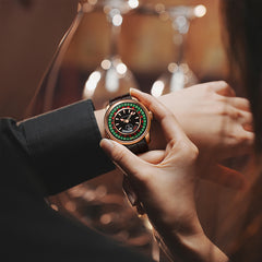 Lucky Harvey European Roulette Automatic Watch –18K Gold Bead & Real Roulette Wheel Gameplay Design