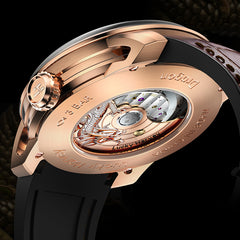 Lucky Harvey Dragon automaton Watch – Hand-Engraved 925 Silver Dragon with 999 Gold Bead Display