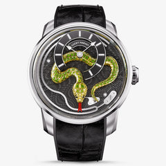 Lucky Harvey Enamel Snake Action Figure Mechanical Watch