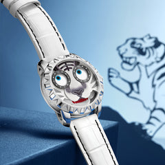 Lucky Harvey White Tiger Limited Edition automaton Watch