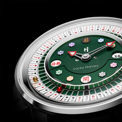 Lucky Harvey Poker Roulette Automatic Watch – 52-Card Dial & Dual 18K Gold Spinning Balls for a True Roulette Experience