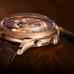 【Limited 100pcs】2026 Chiming Automaton Horse Watch Grade 5 Titanium Alloy Brown