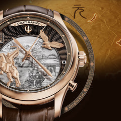 【Limited 100PCS】Genghis Khan Gray Automata Chiming Watch