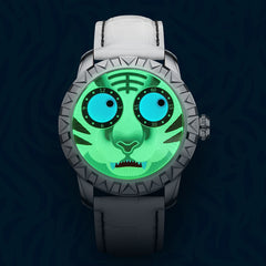 Lucky Harvey White Tiger Limited Edition automaton Watch