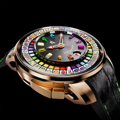 Lucky Harvey Interactive Game Rose Gold Watch with Fruit Arcade Dial – Automatic Movement, Limited Edition