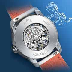 Lucky Harvey White Tiger Limited Edition automaton Watch