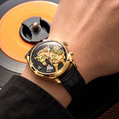 【Limited 100pcs】2026 Chiming Automaton Horse Watch Grade 5 Titanium Alloy Brown