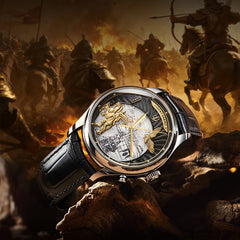 【Limited 100PCS】Genghis Khan Gray Automata Chiming Watch