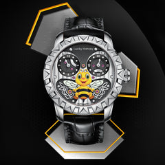 Lucky Harvey Honey Bee automaton Watch – Hourly Wing Movement & Luminous Dial, Combining Elegance and Precision