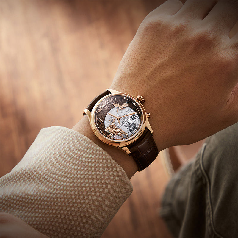 【Limited 100PCS】Genghis Khan Gray Automata Chiming Watch