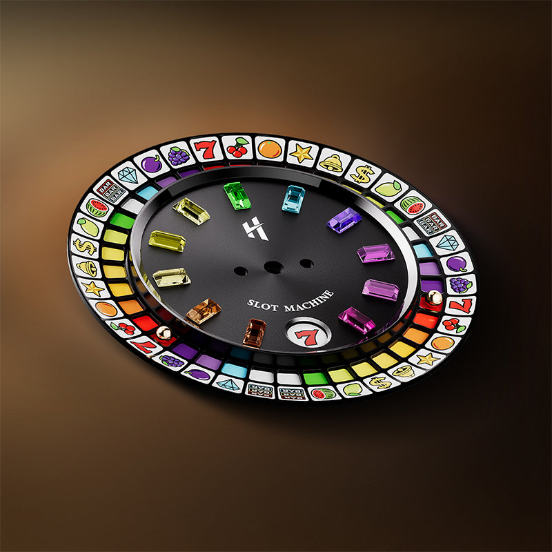 Lucky Harvey Interactive Game Black Watch with Fruit Arcade Dial – Automatic Movement, Limited Edition