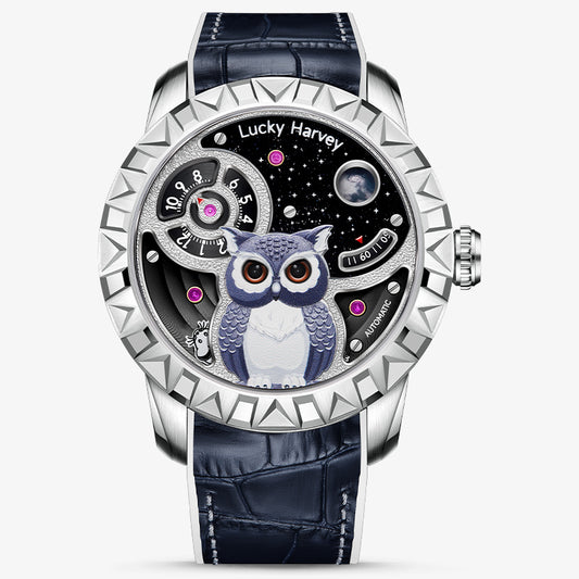 Lucky Harvey Owl automaton Watch –  Animated Dial & Lunar Eclipse Design