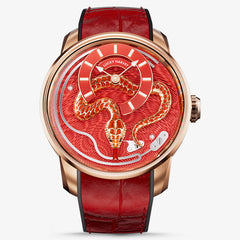 Lucky Harvey Enamel Snake Action Figure Mechanical Watch