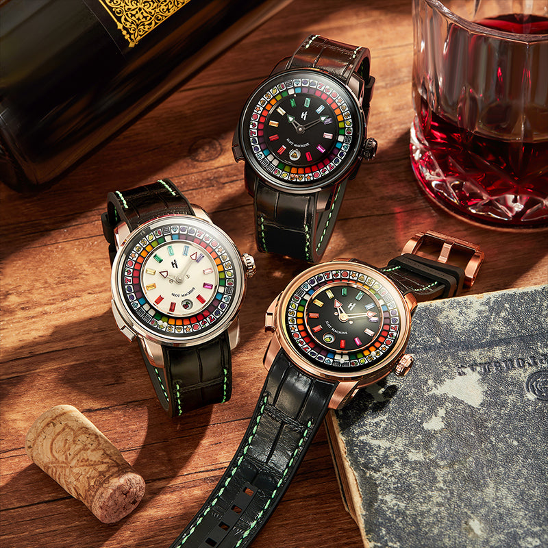 Lucky Harvey Interactive Game Black Watch with Fruit Arcade Dial – Automatic Movement, Limited Edition