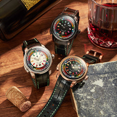 Lucky Harvey Interactive Game Black Watch with Fruit Arcade Dial – Automatic Movement, Limited Edition