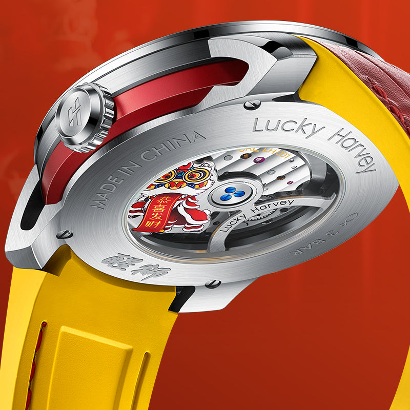 Lucky Harvey Lion Dance automaton Watch –  Dynamic Rotor Inspired by Traditional Lion Dance