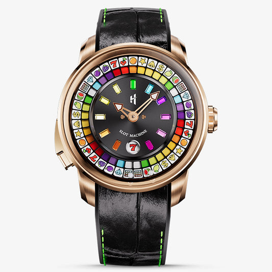 Lucky Harvey Interactive Game Rose Gold Watch with Fruit Arcade Dial – Automatic Movement, Limited Edition