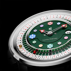 Lucky Harvey Poker Roulette Automatic Watch –  52-Card Dial & Dual 18K Gold Spinning Balls for a True Roulette Experience