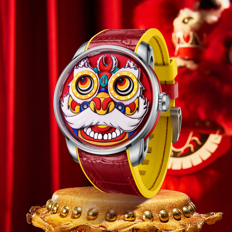 Lucky Harvey Lion Dance automaton Watch –  Dynamic Rotor Inspired by Traditional Lion Dance