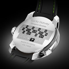 Lucky Harvey European Roulette Automatic Watch –18K Gold Bead & Real Roulette Wheel Gameplay Design