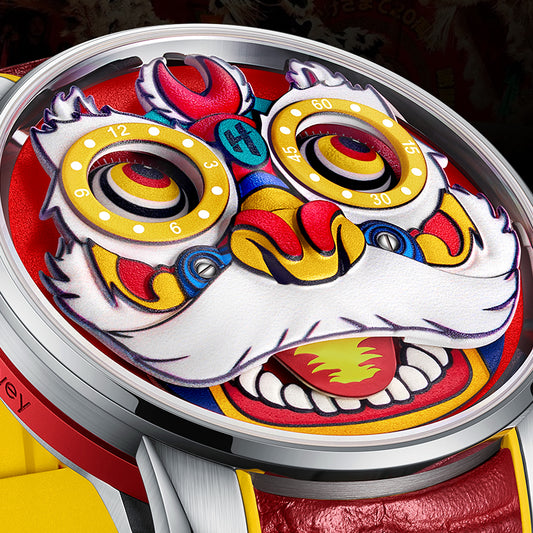 Lucky Harvey Lion Dance automaton Watch –  Dynamic Rotor Inspired by Traditional Lion Dance