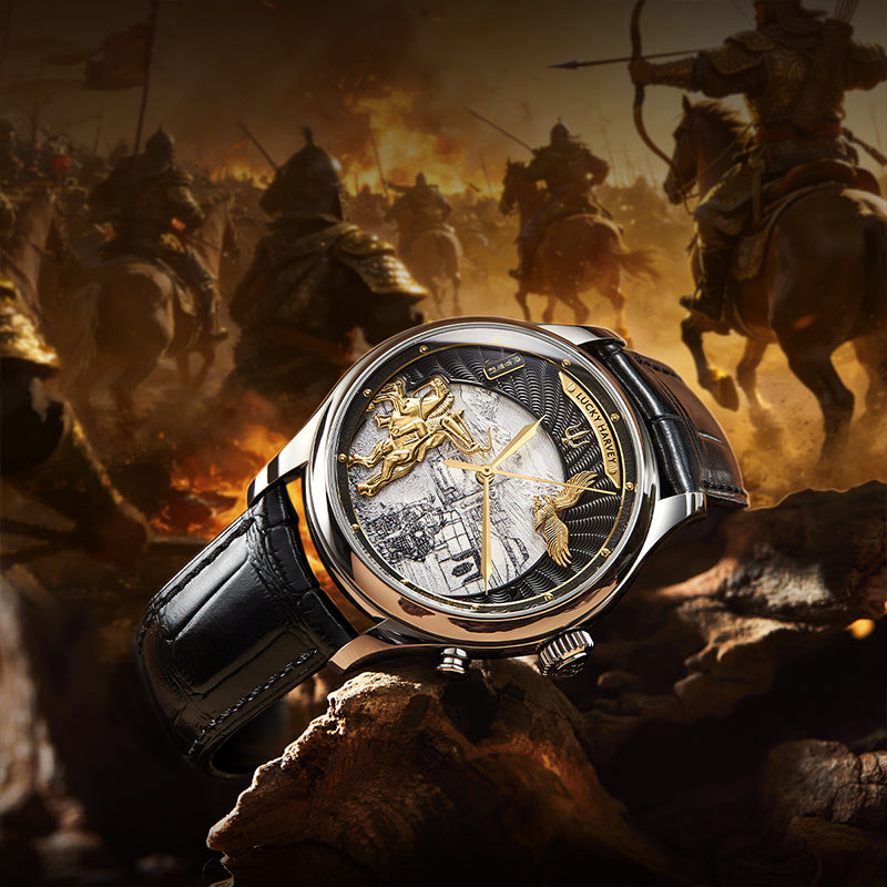 【Limited 100PCS】Genghis Khan Gray Automata Chiming Watch