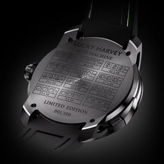 Lucky Harvey Interactive Game Black Watch with Fruit Arcade Dial – Automatic Movement, Limited Edition