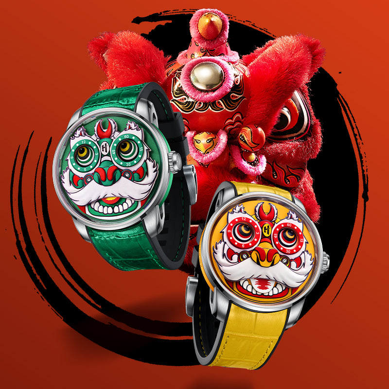 Lucky Harvey Lion Dance automaton Watch –  Dynamic Rotor Inspired by Traditional Lion Dance