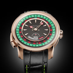 Lucky Harvey European Roulette Automatic Watch –18K Gold Bead & Real Roulette Wheel Gameplay Design