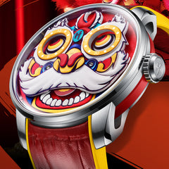 Lucky Harvey Lion Dance automaton Watch –  Dynamic Rotor Inspired by Traditional Lion Dance