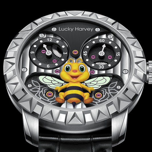 Lucky Harvey Honey Bee automaton Watch – Hourly Wing Movement & Luminous Dial, Combining Elegance and Precision