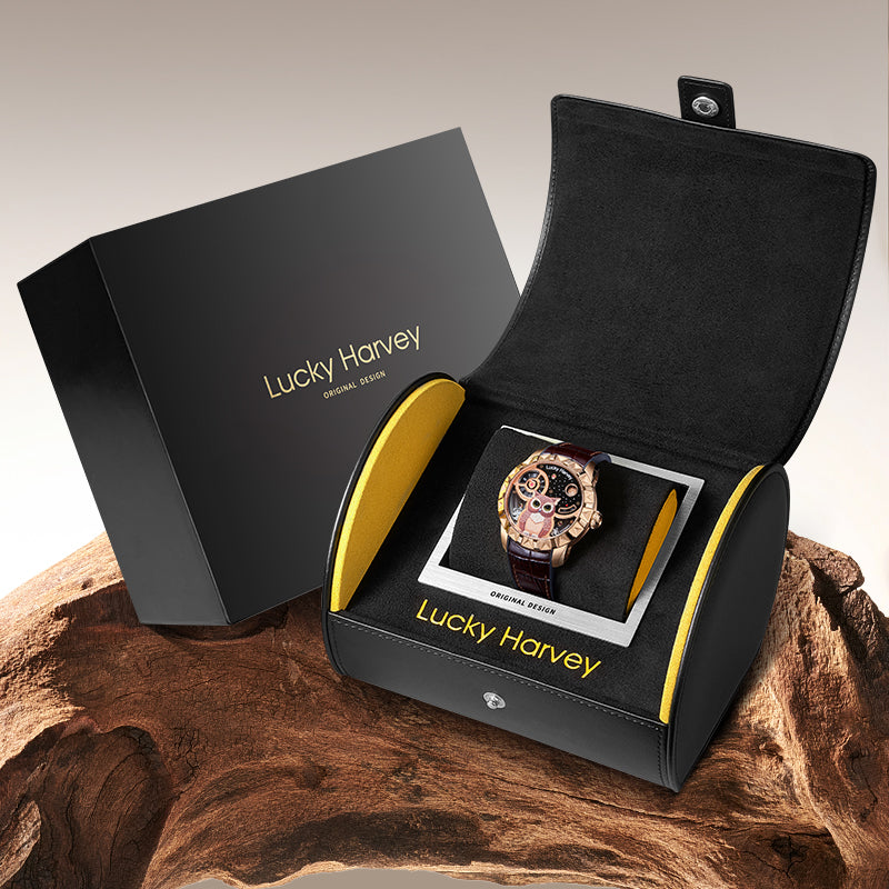 Lucky Harvey Owl automaton Watch –  Animated Dial & Lunar Eclipse Design