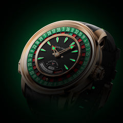 Lucky Harvey European Roulette Automatic Watch –18K Gold Bead & Real Roulette Wheel Gameplay Design